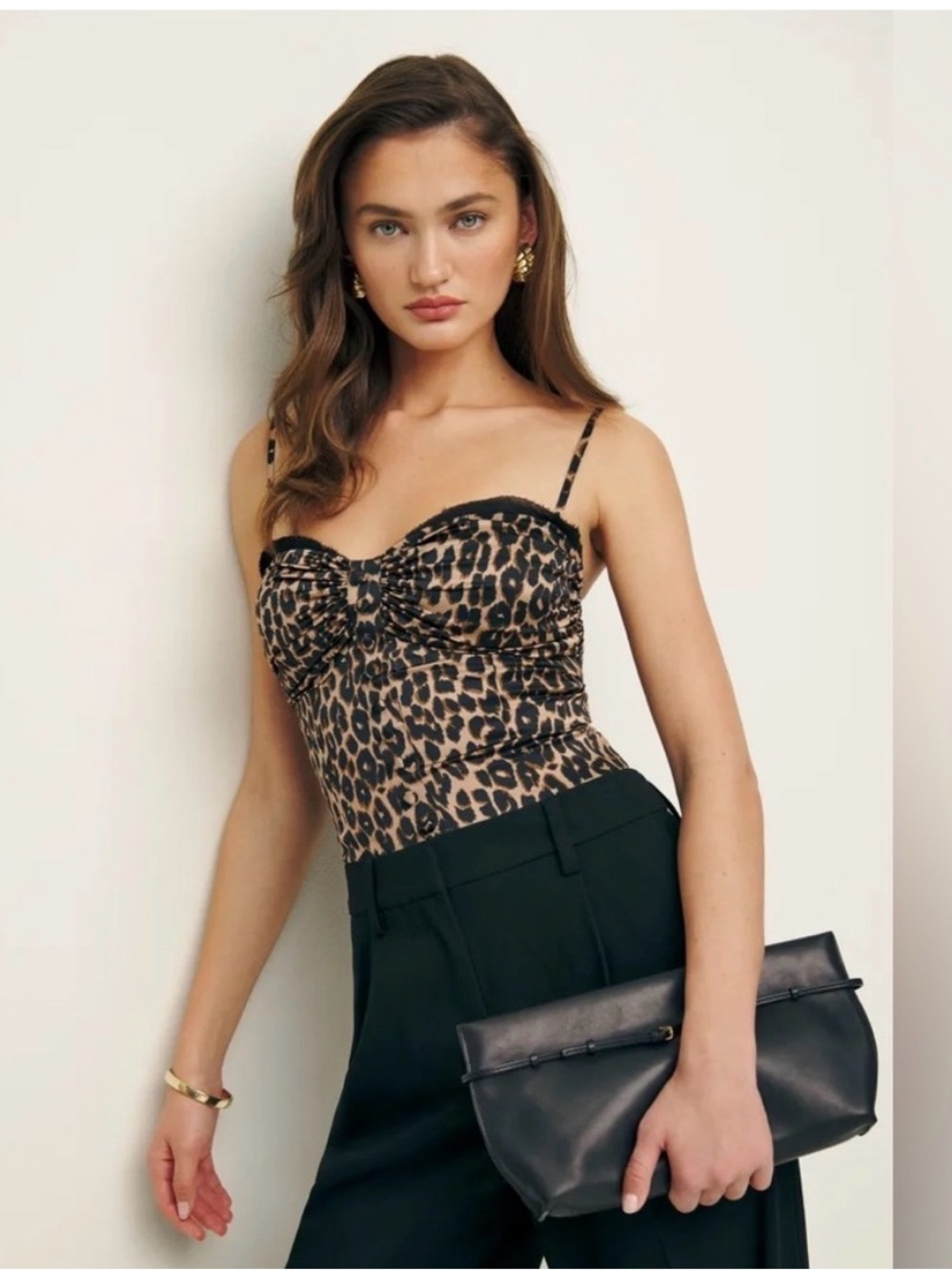 Reformation Ursula leopard print SILK camisole size 12